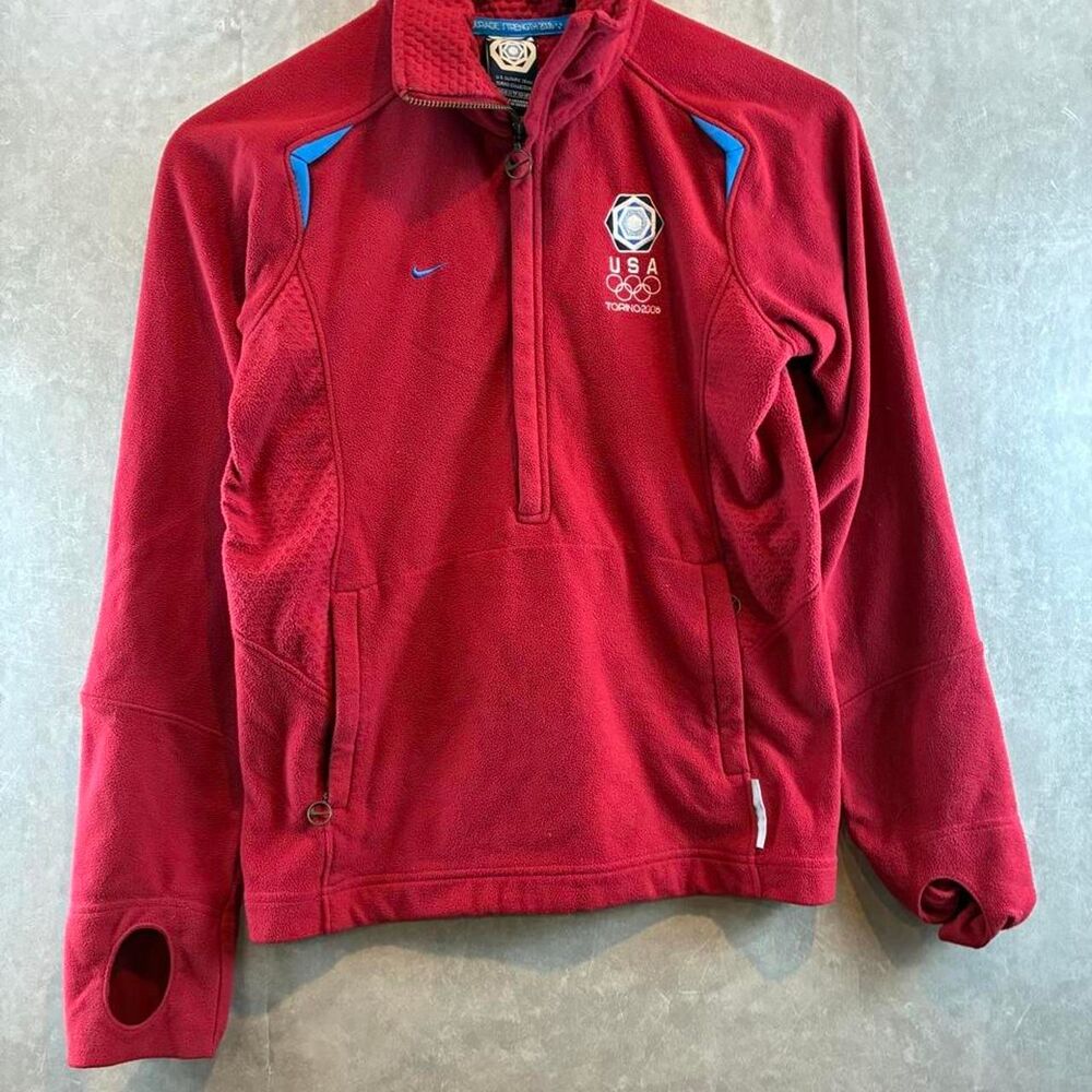 Nike Men's Burgundy and Red Jacket